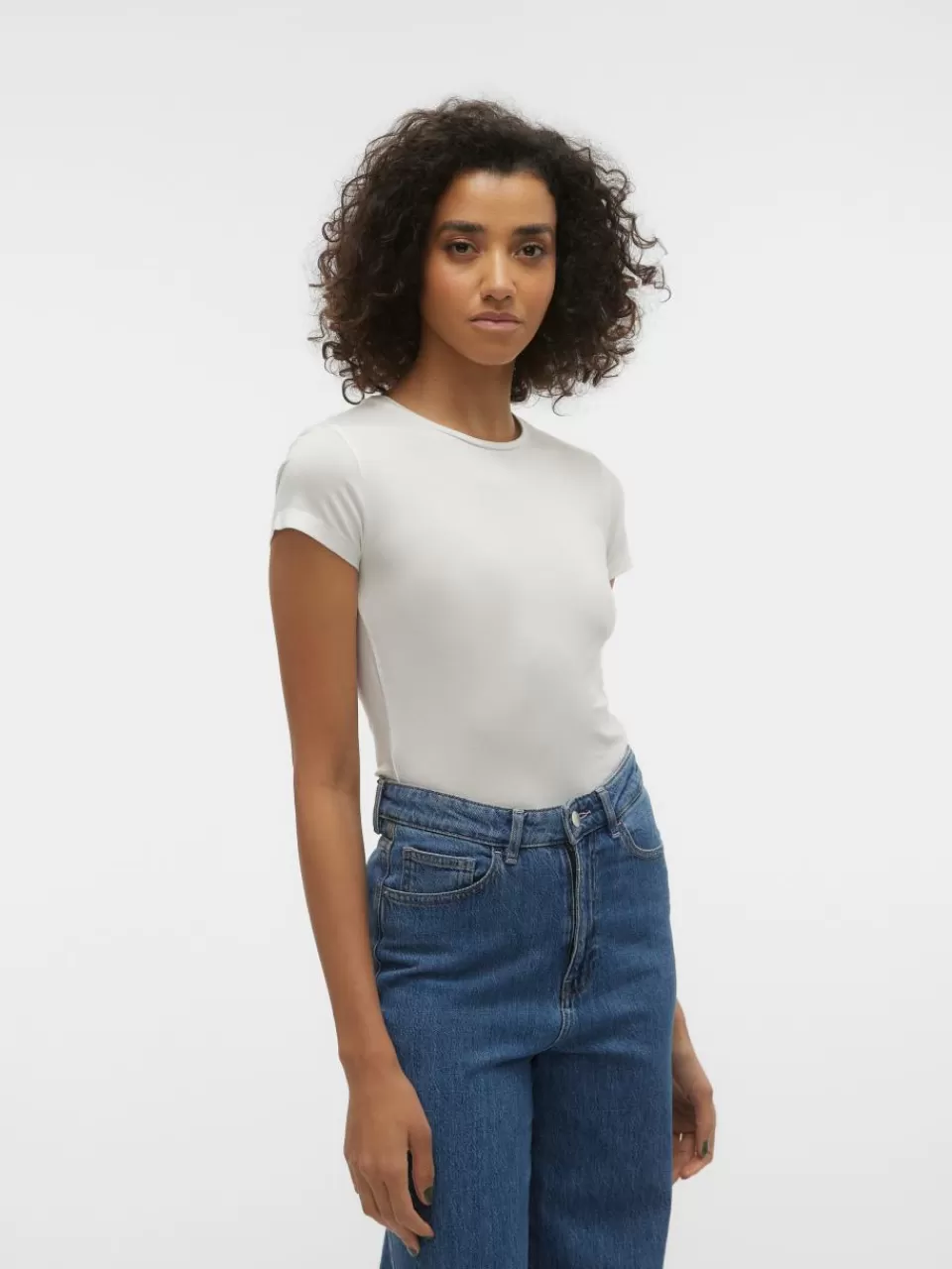 New VERO MODA AWINES Topp Snow White