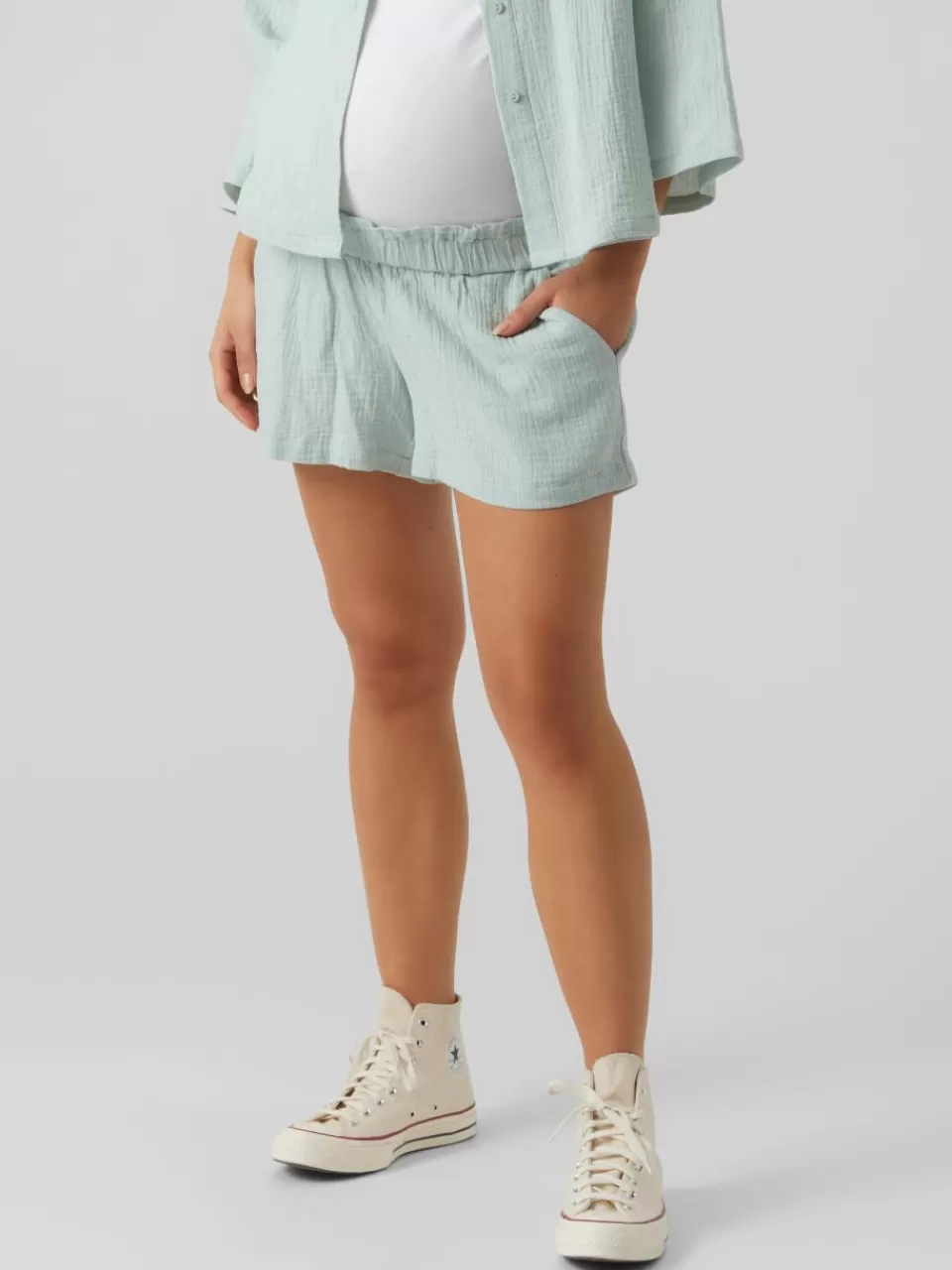 Cheap VERO MODA Mamma-shorts Hint of Mint