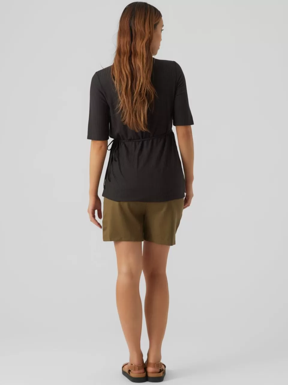 Store VERO MODA Mamma-shorts Dark Olive