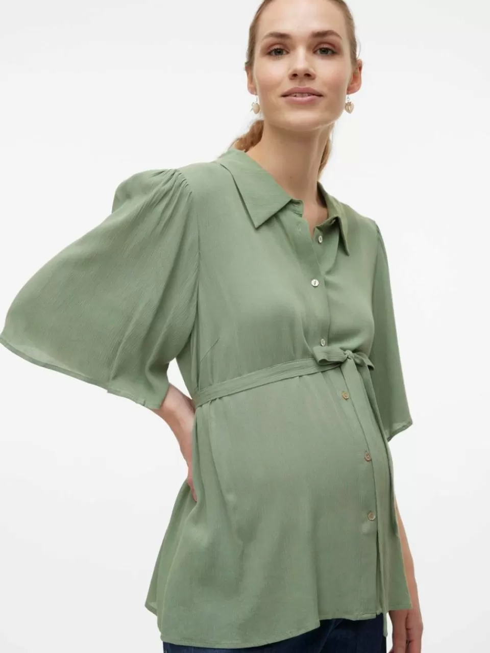 Best Sale VERO MODA Mamma-skjorte Hedge Green