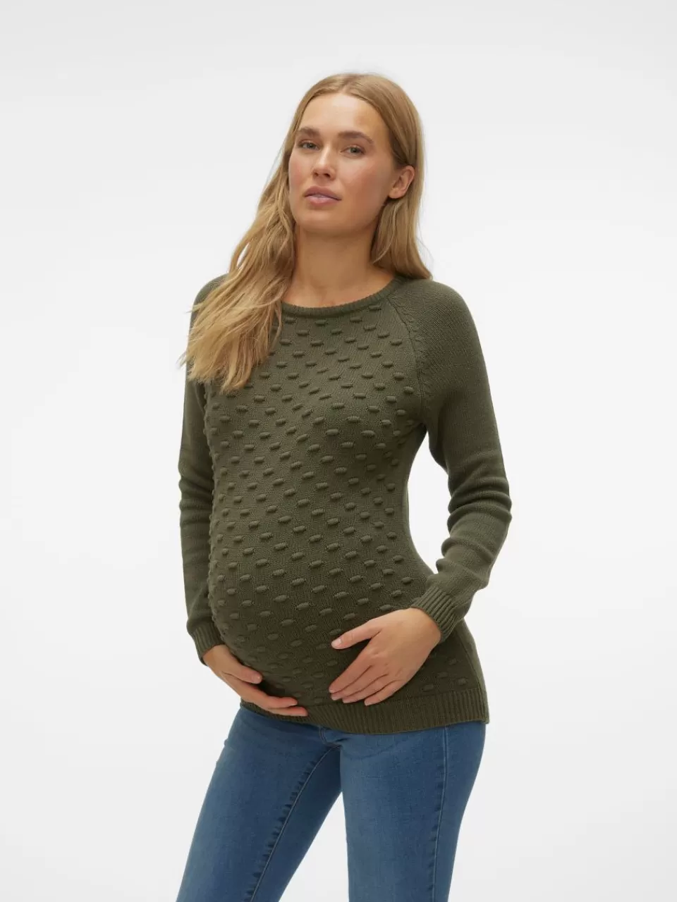 Best Sale VERO MODA Mamma-strikkegenser Green Bay