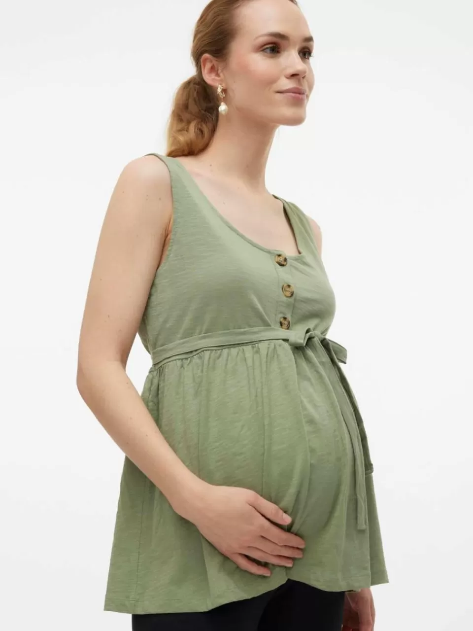 Store VERO MODA Mamma-topp Hedge Green