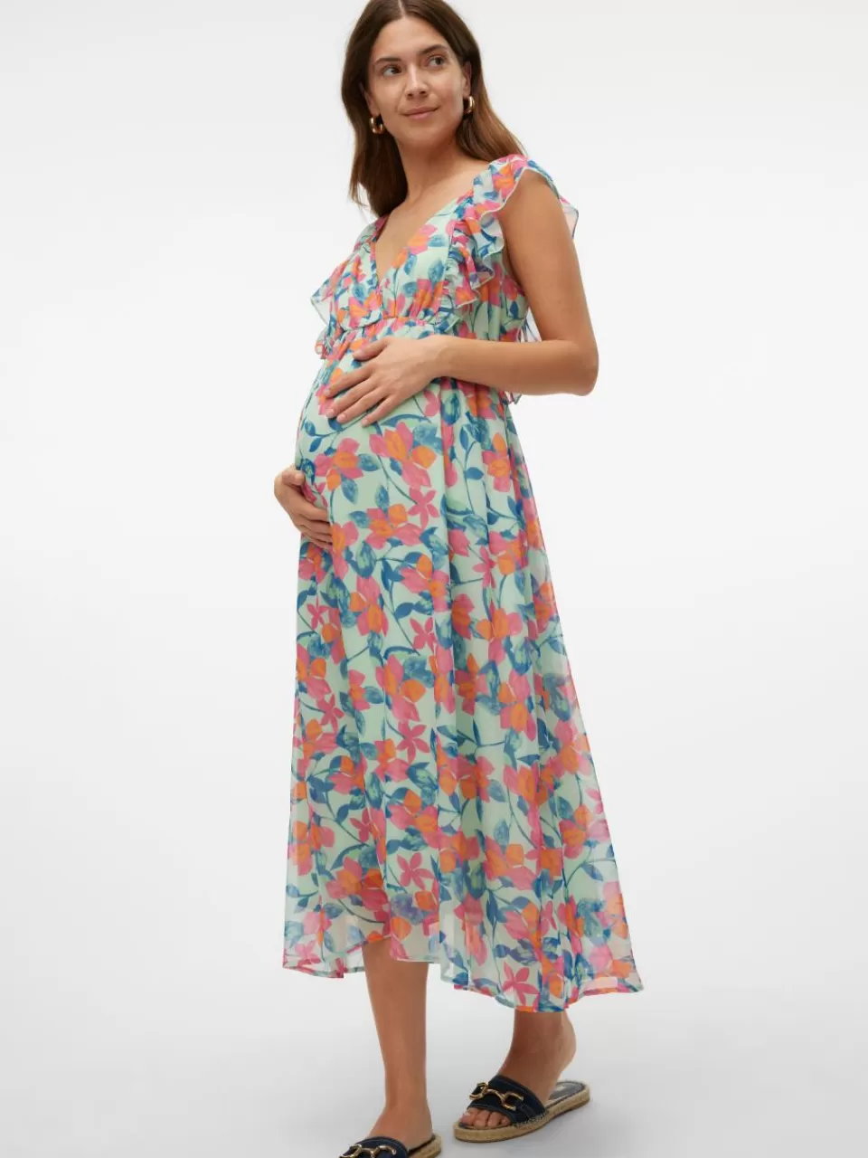 Store VERO MODA MLADA Gravidkjole Silt Green
