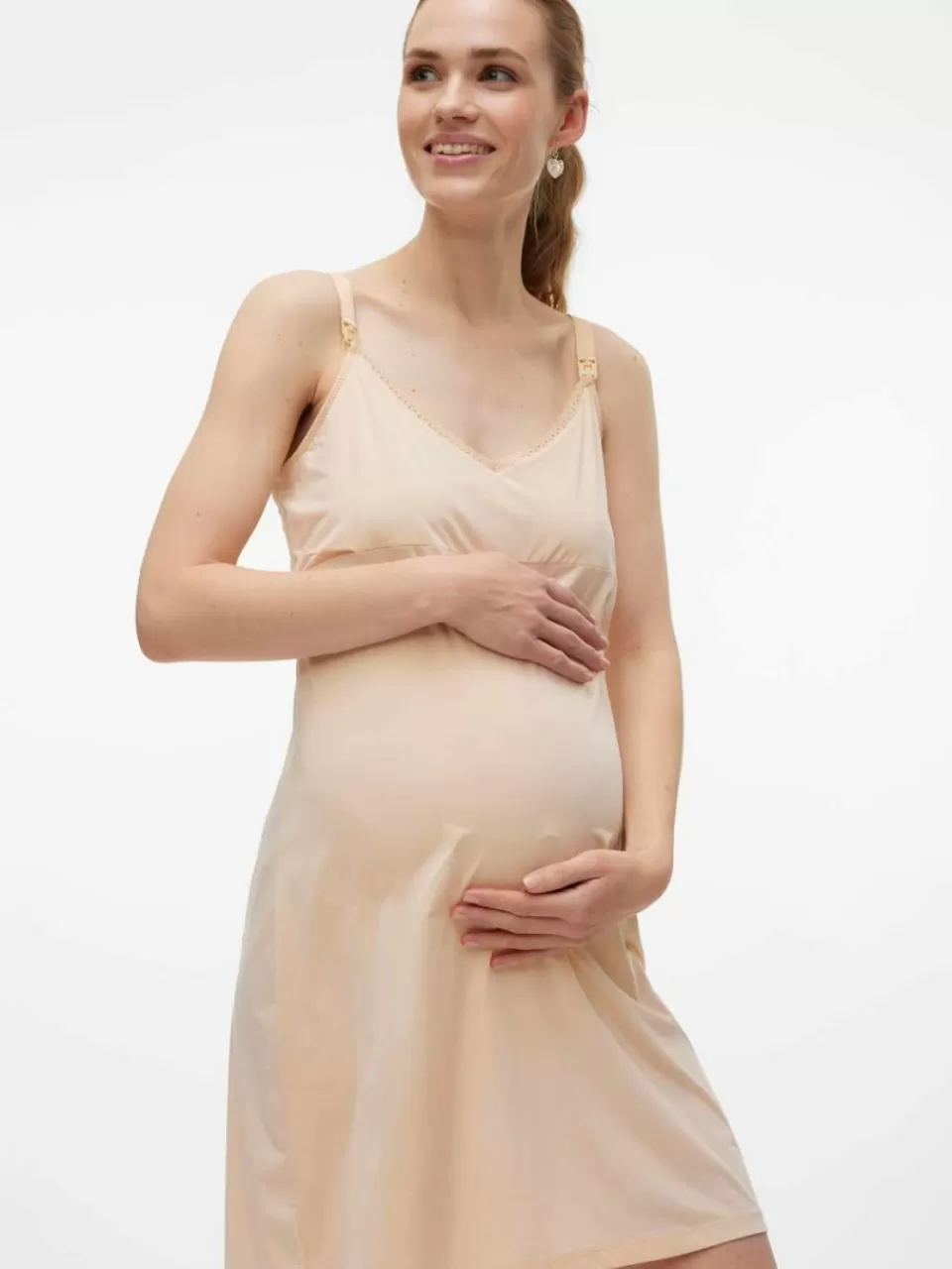 Cheap VERO MODA MLFINE Gravidkjole Nude