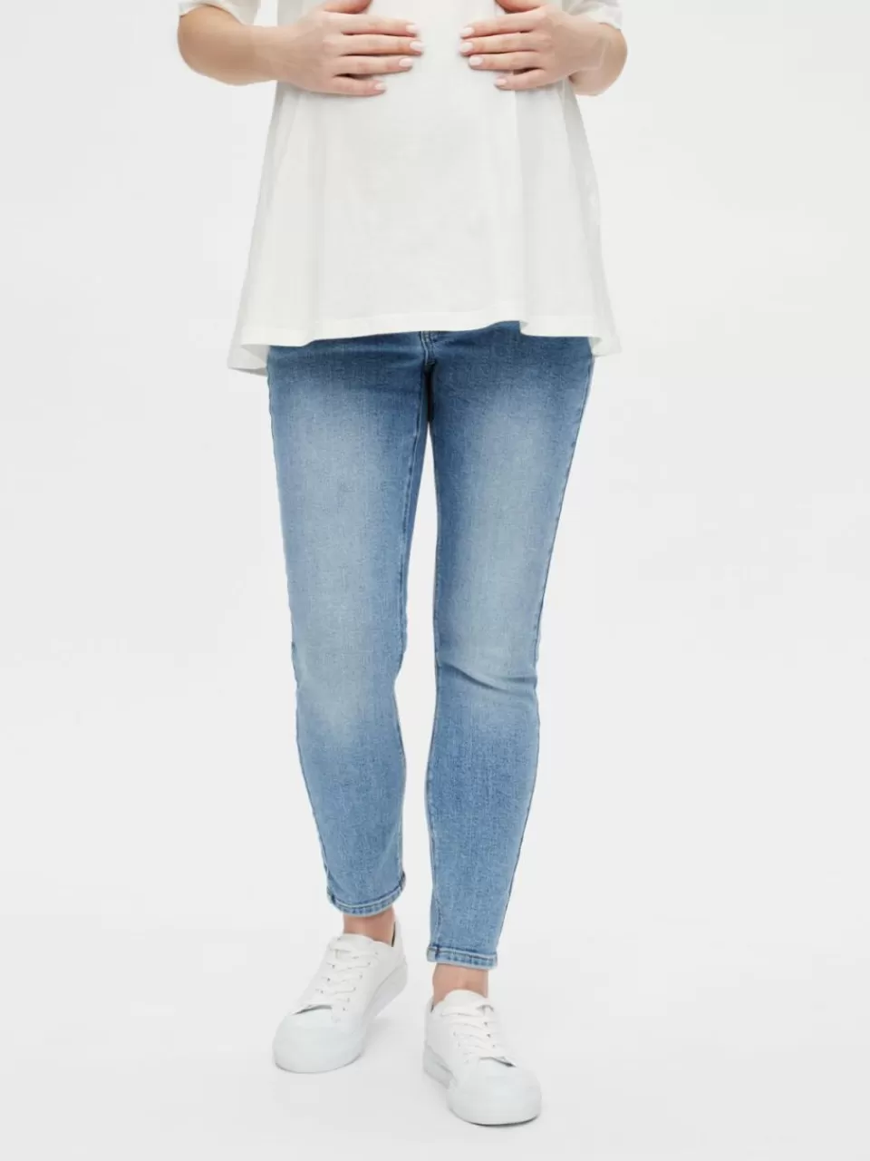 Best Sale VERO MODA Slim Fit Middels høy midje Jeans Light Blue Denim