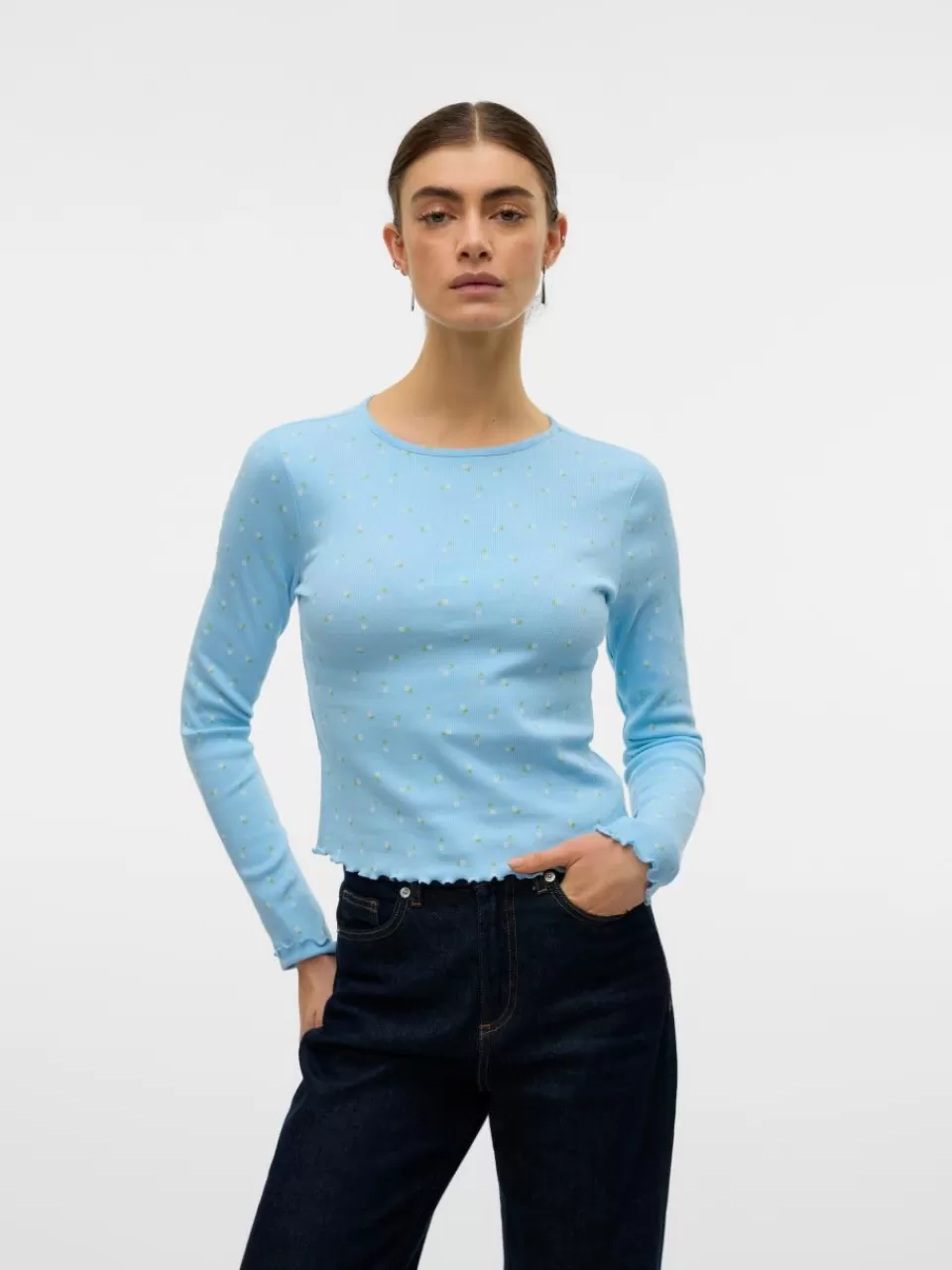 Best VERO MODA SNHARRY Topp Airy Blue