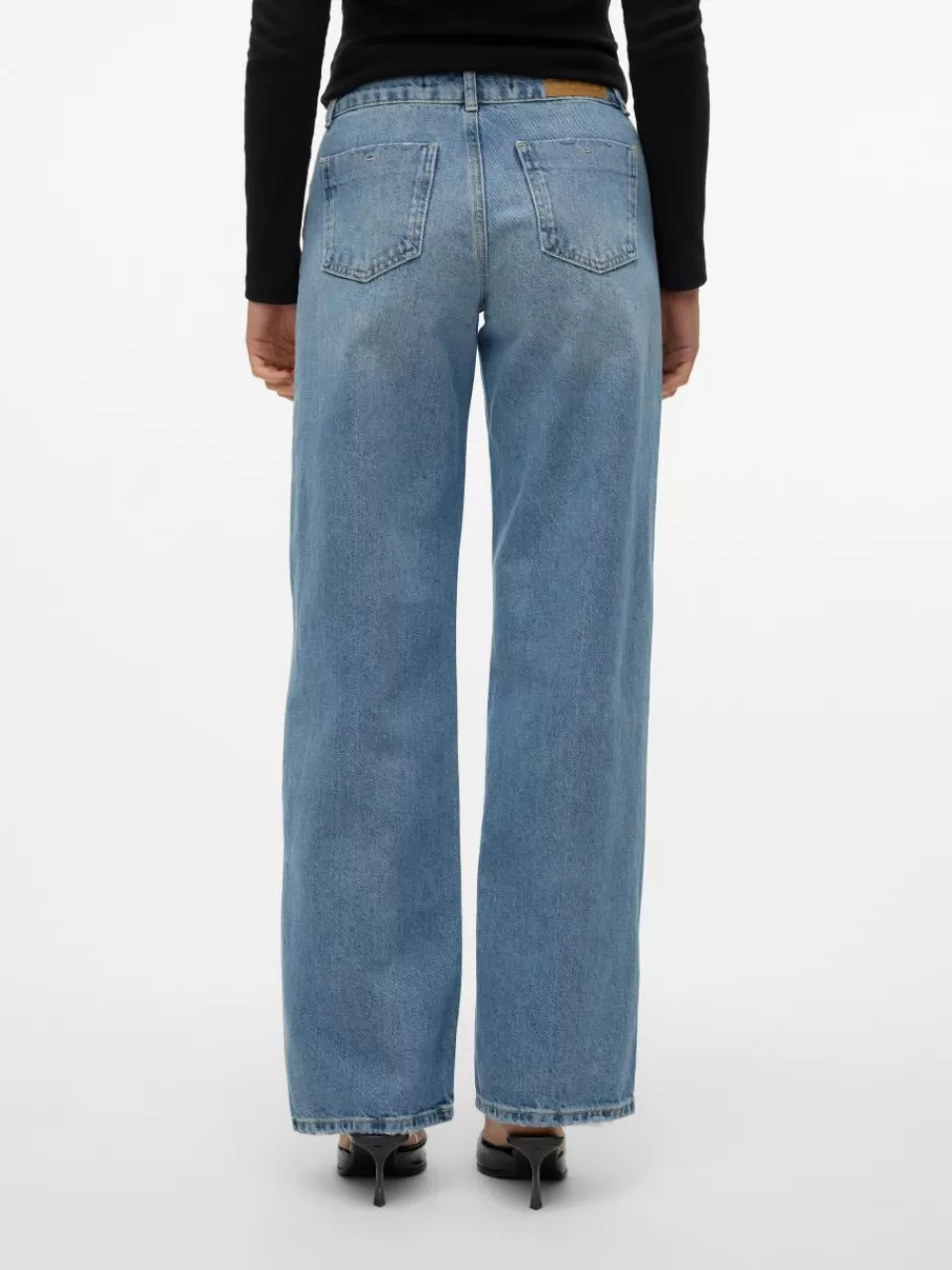 Flash Sale VERO MODA SNRANCY Middels høy midje Wide Fit Jeans Light Blue Denim