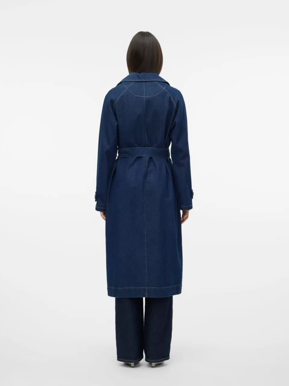 Discount VERO MODA VMADISON Trenchcoat Dark Blue Denim
