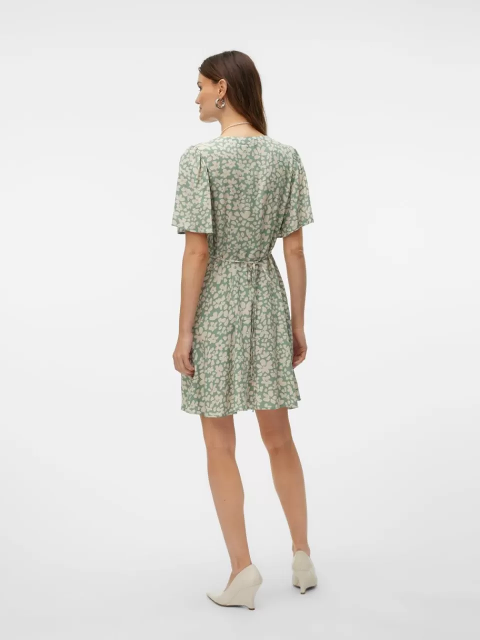 Store VERO MODA VMALBA Kort kjole Hedge Green