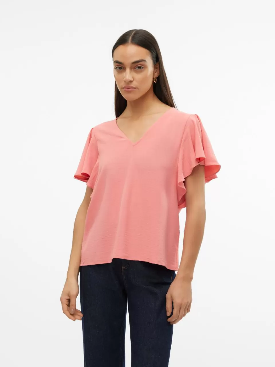 Best Sale VERO MODA VMALVA Topp Peach Blossom