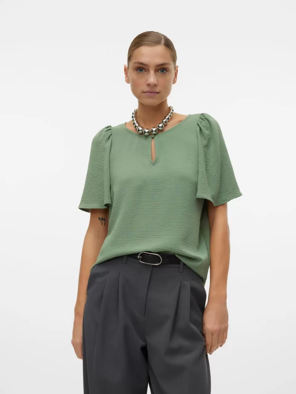 Store VERO MODA VMALVA Topp Hedge Green