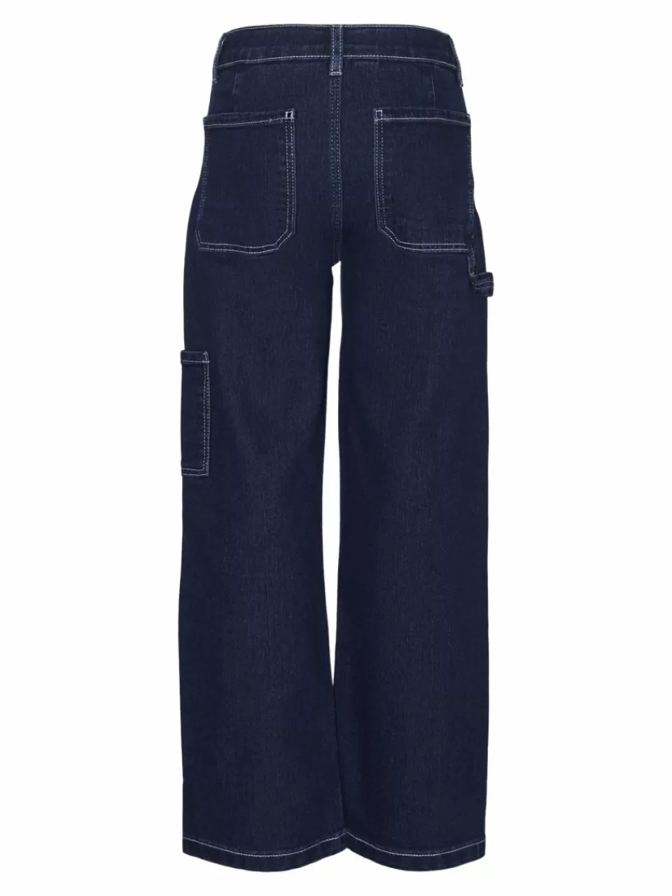 Best VERO MODA VMAMBER Høyt snitt Straight Fit Jeans Dark Blue Denim