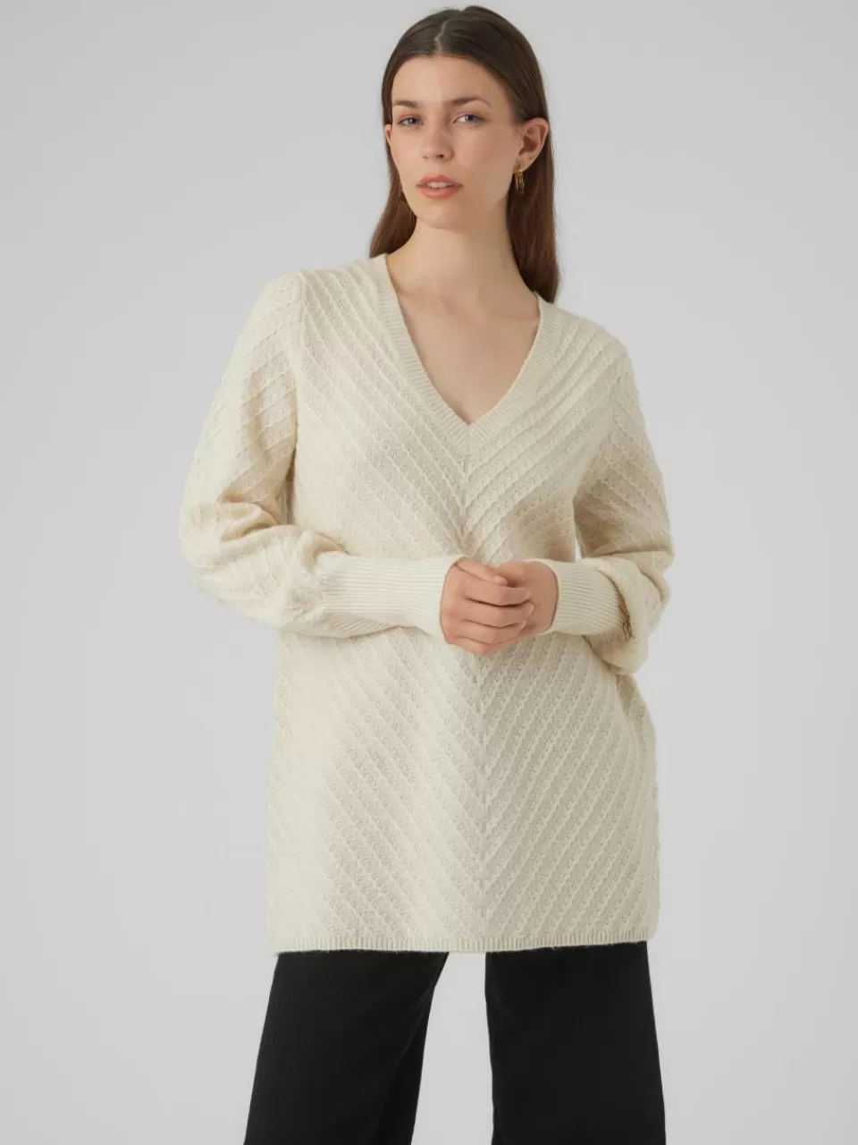 Best VERO MODA VMANJASTINNA Genser Birch