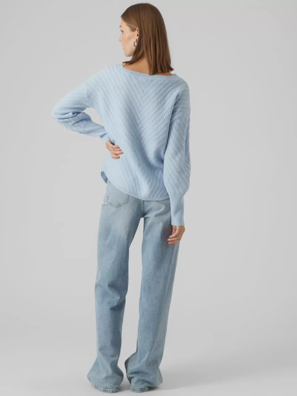 Cheap VERO MODA VMANJASTINNA Genser Cashmere Blue