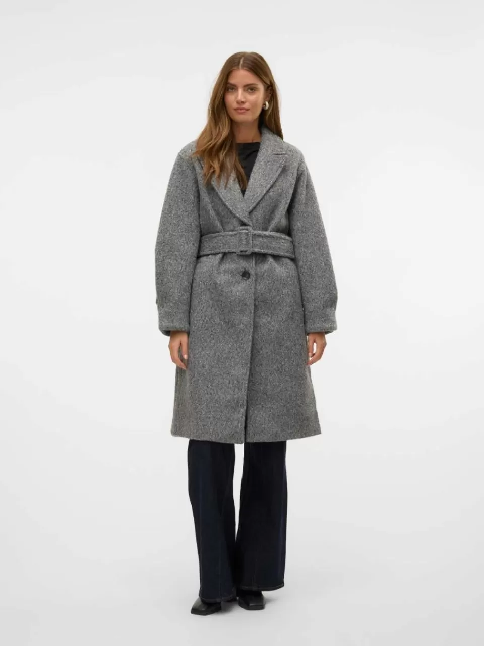 New VERO MODA VMANNYROSA Frakk Medium Grey Melange