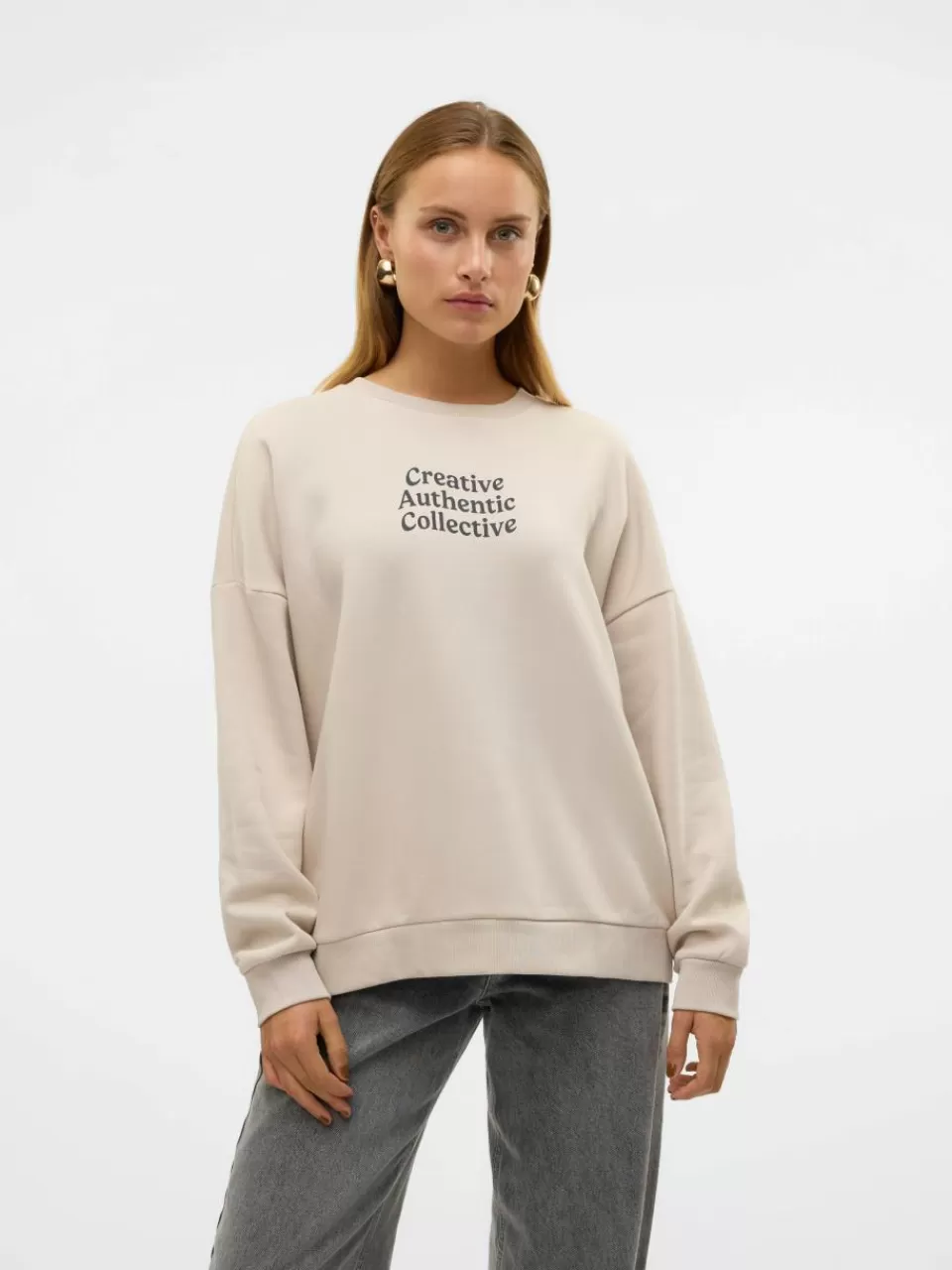 Sale VERO MODA VMANTRY Sweatshirt Pumice Stone