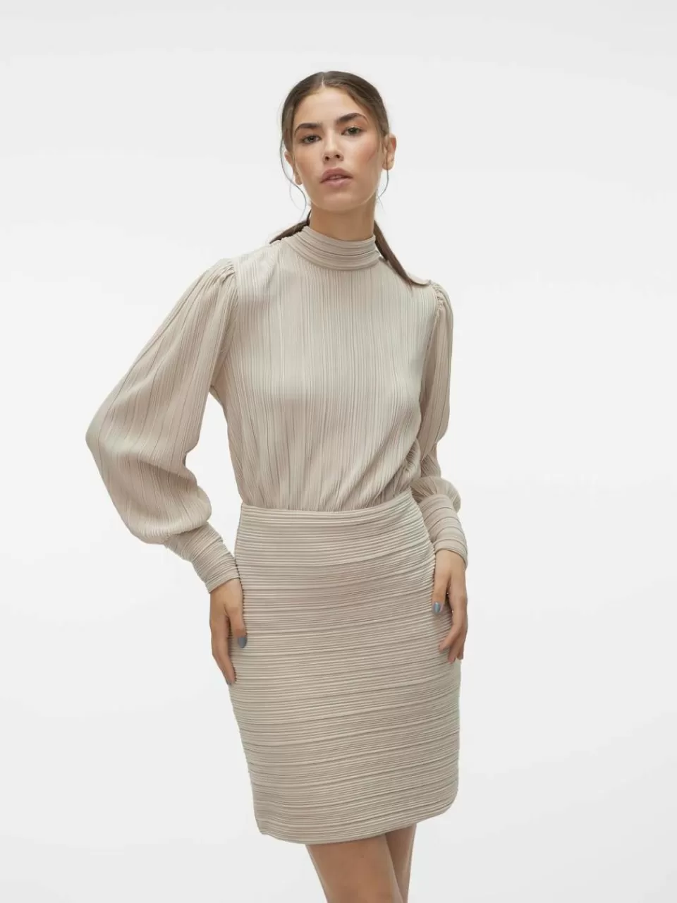 Sale VERO MODA VMAURORA Kort kjole Pumice Stone