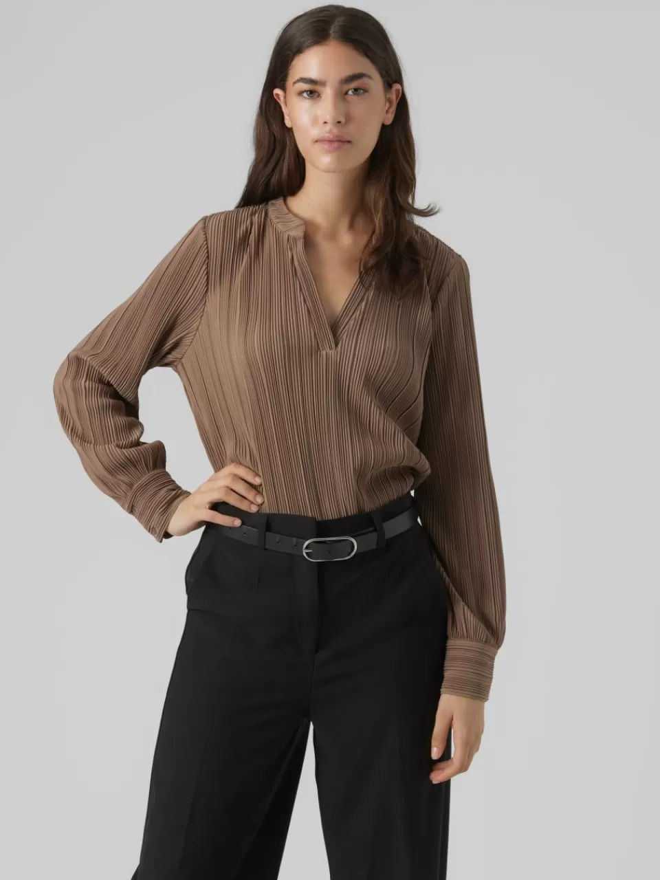 New VERO MODA VMAURORA Topp Brown Lentil