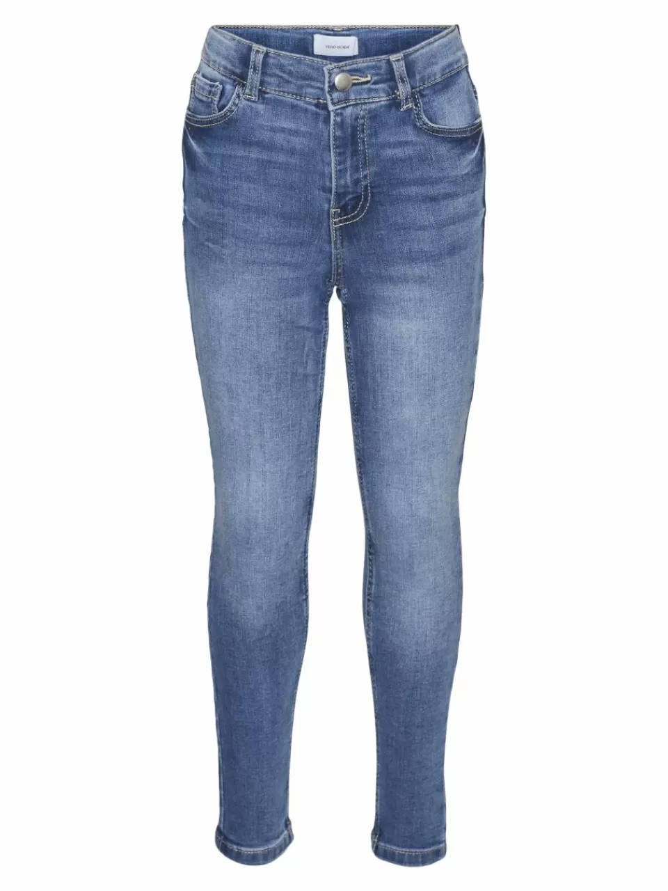 New VERO MODA VMAVA Middels høyt snitt Slim Fit Jeans Medium Blue Denim