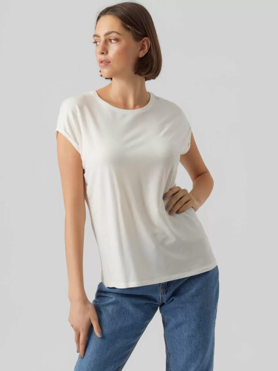 Best Sale VERO MODA VMAVA T-skjorte Snow White