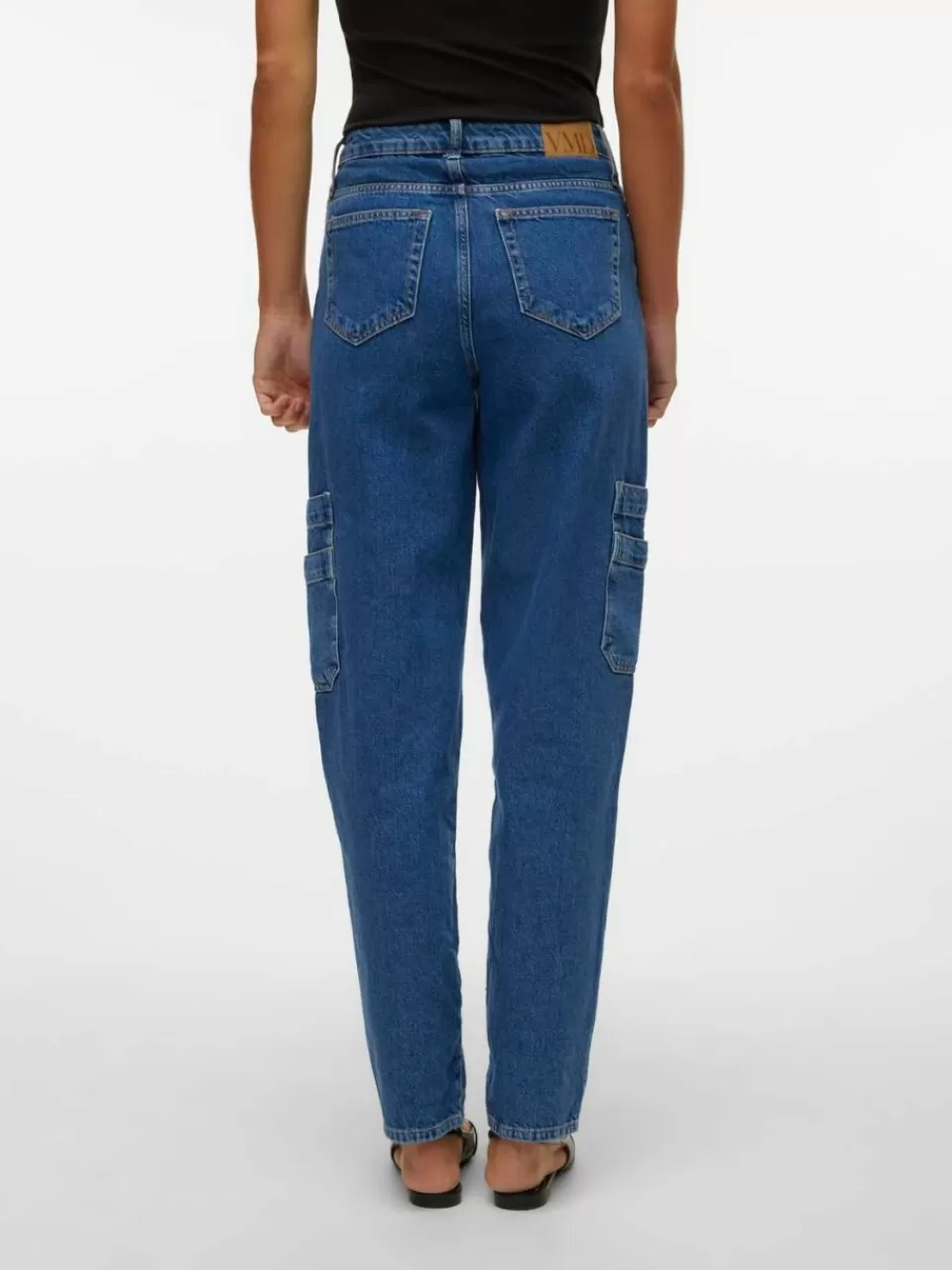 Outlet VERO MODA VMAVIVA Høyt snitt Mom Fit Jeans Medium Blue Denim