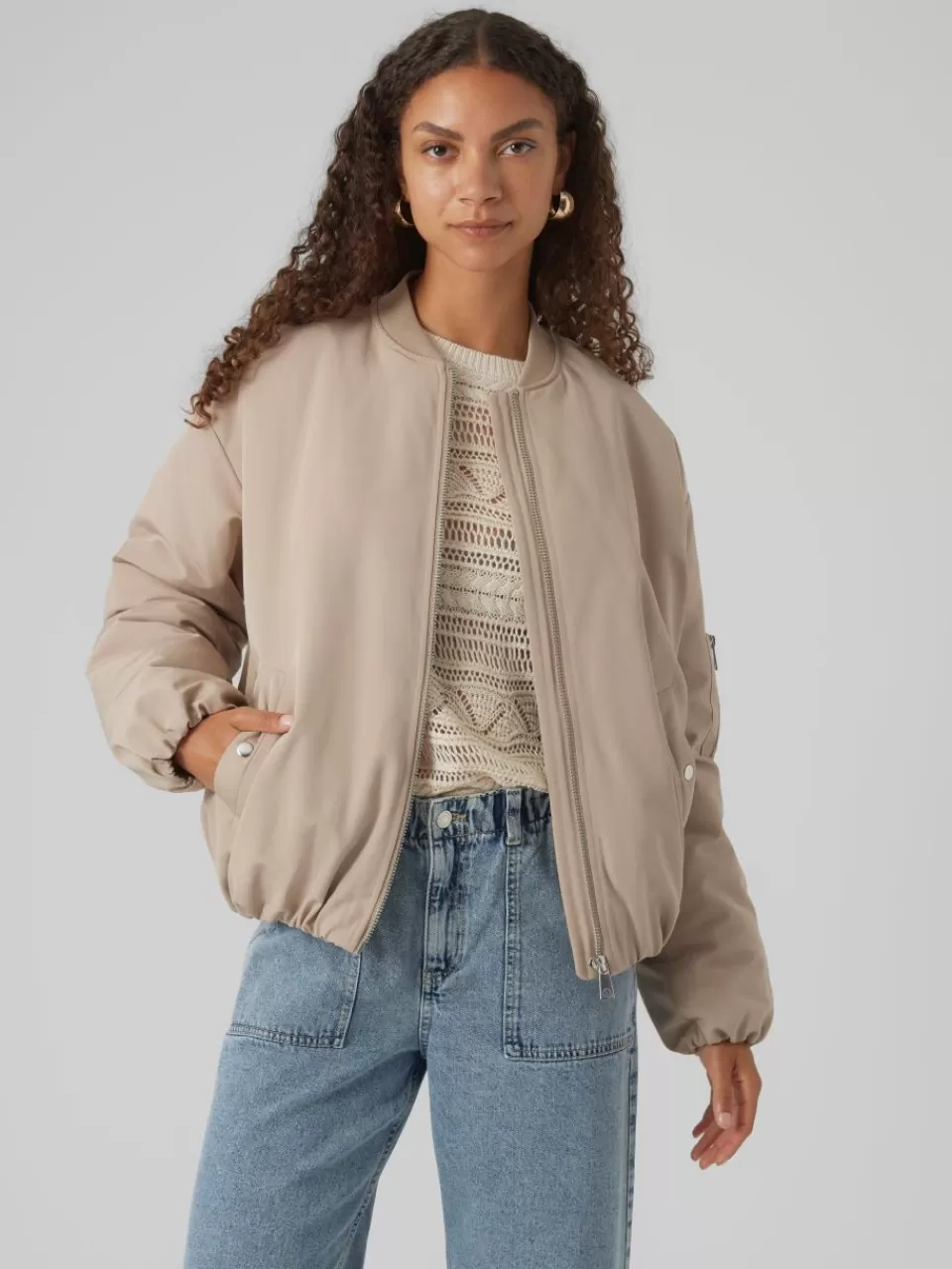 Outlet VERO MODA VMBARCELONA Jakke Silver Mink