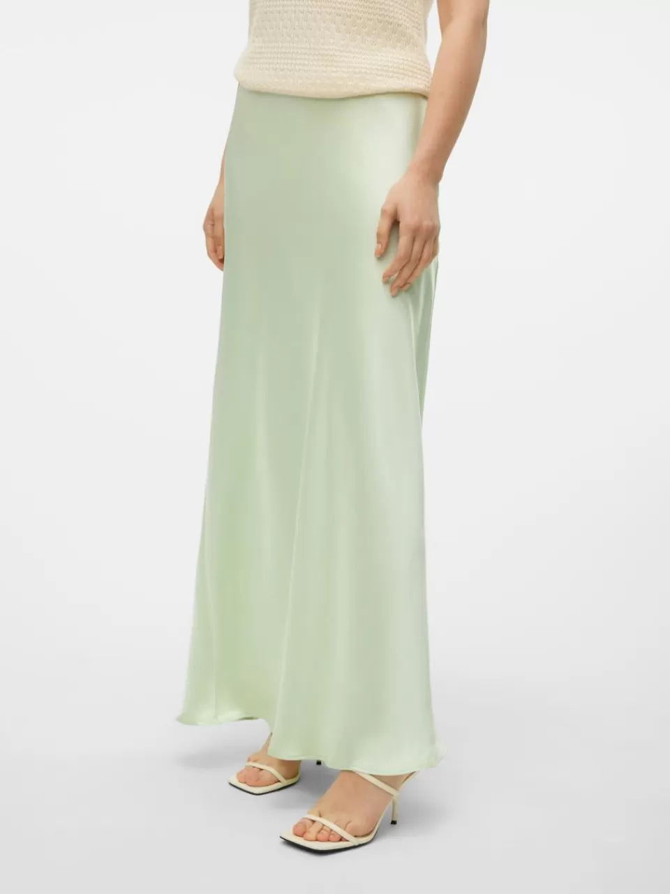 Clearance VERO MODA VMBEATRICE Høy midje Langt skjørt Pastel Green