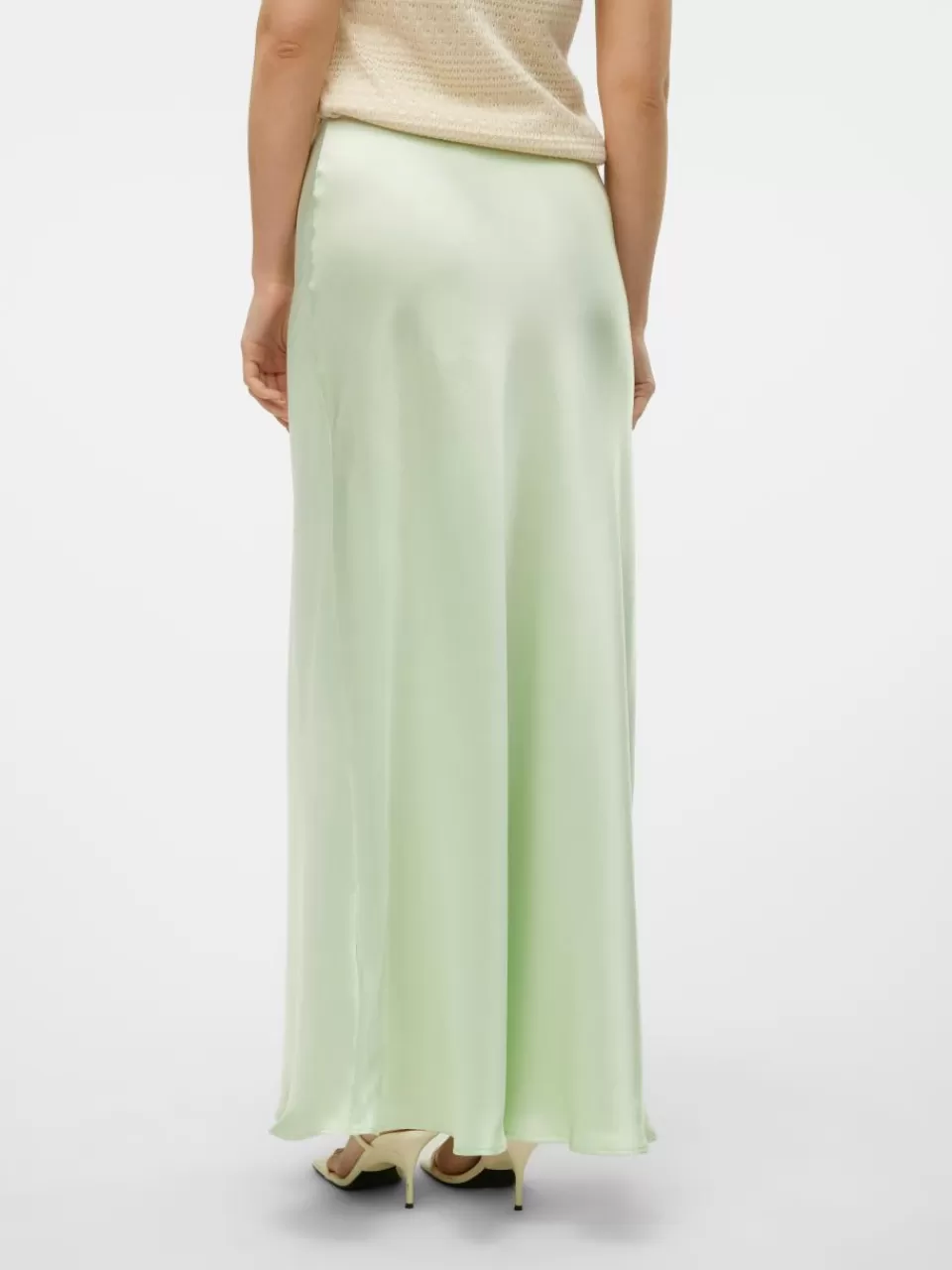 Clearance VERO MODA VMBEATRICE Høy midje Langt skjørt Pastel Green