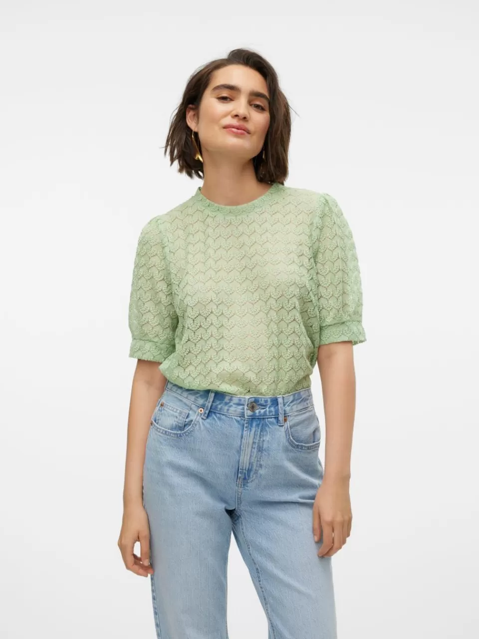 Discount VERO MODA VMBECCA Topp Smoke Green