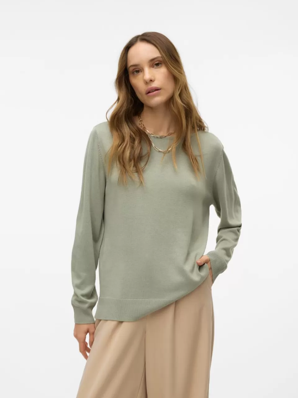 Store VERO MODA VMBEKKA Genser Seagrass