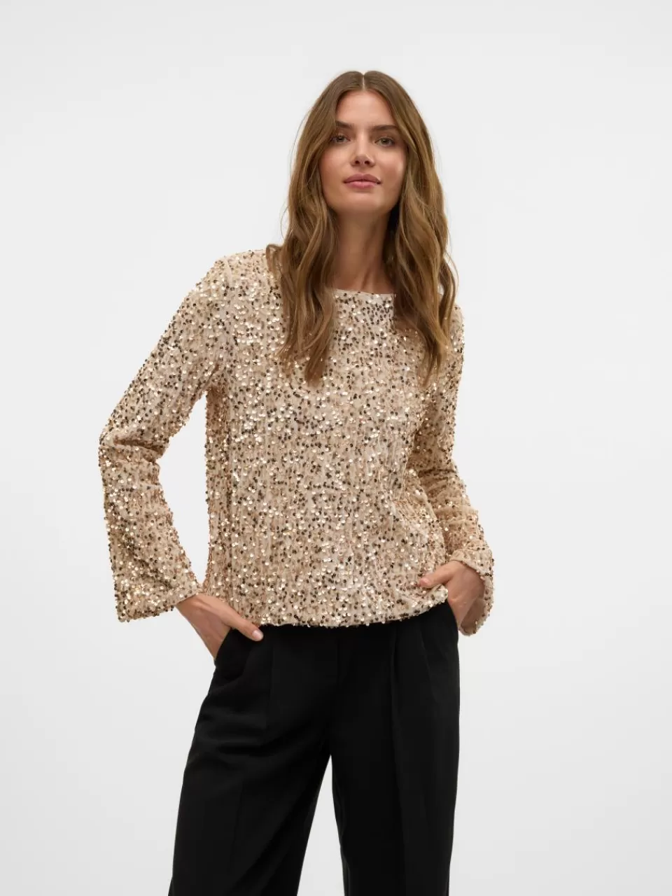 Shop VERO MODA VMBELLA Topp Pumice Stone