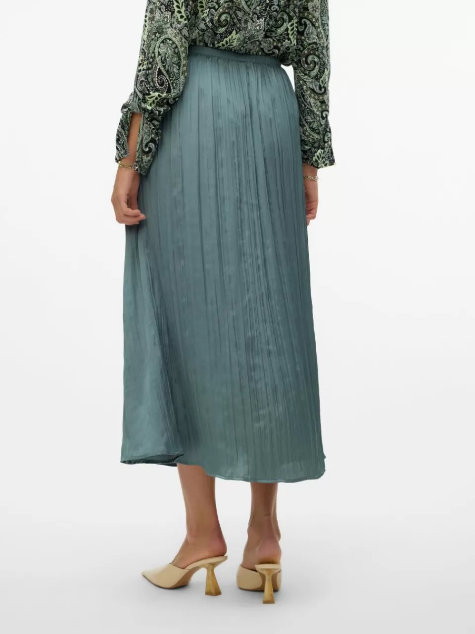 Flash Sale VERO MODA VMBILLIE Høy midje Langt skjørt Balsam Green