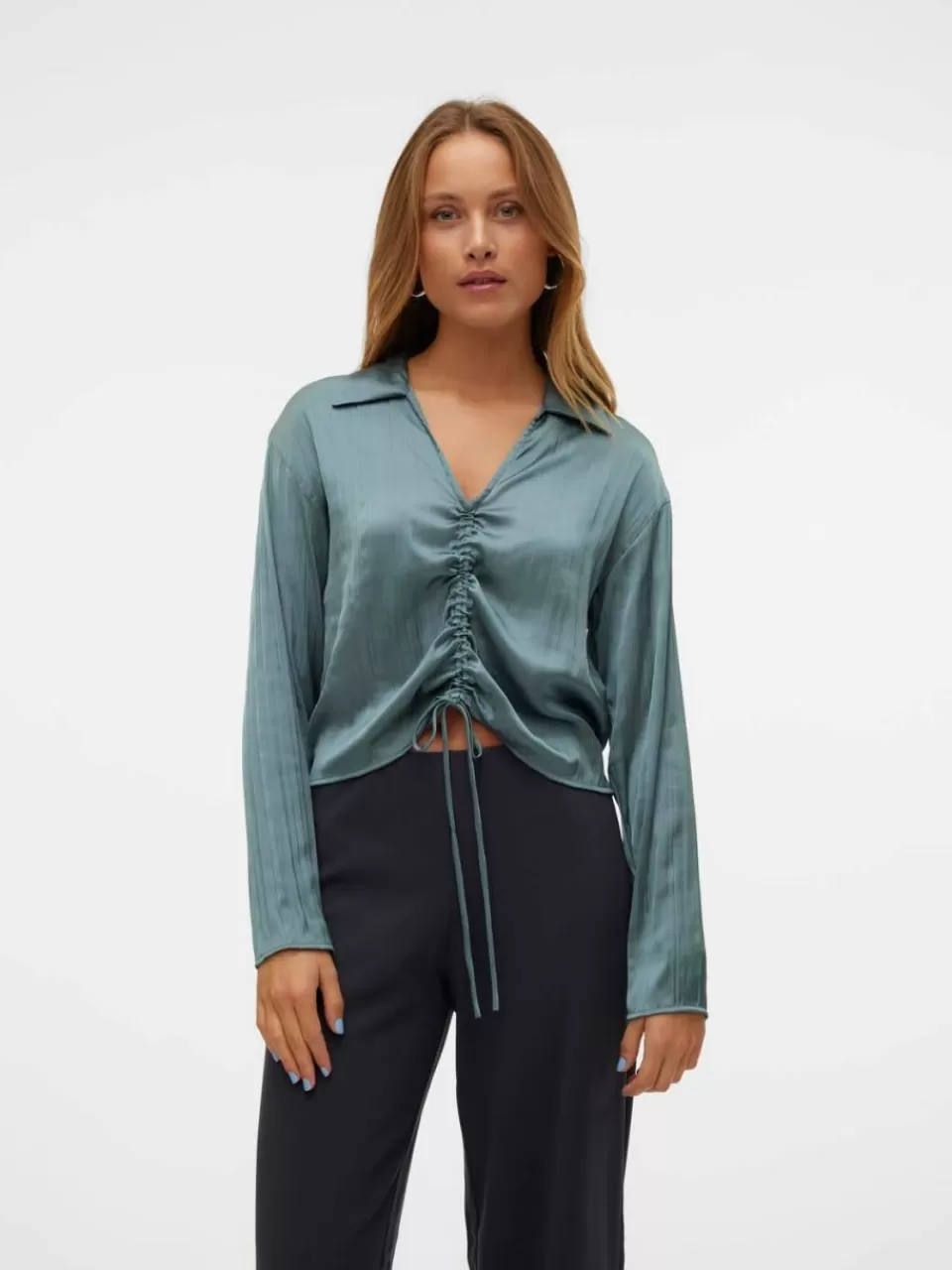 Store VERO MODA VMBILLIE Topp Balsam Green