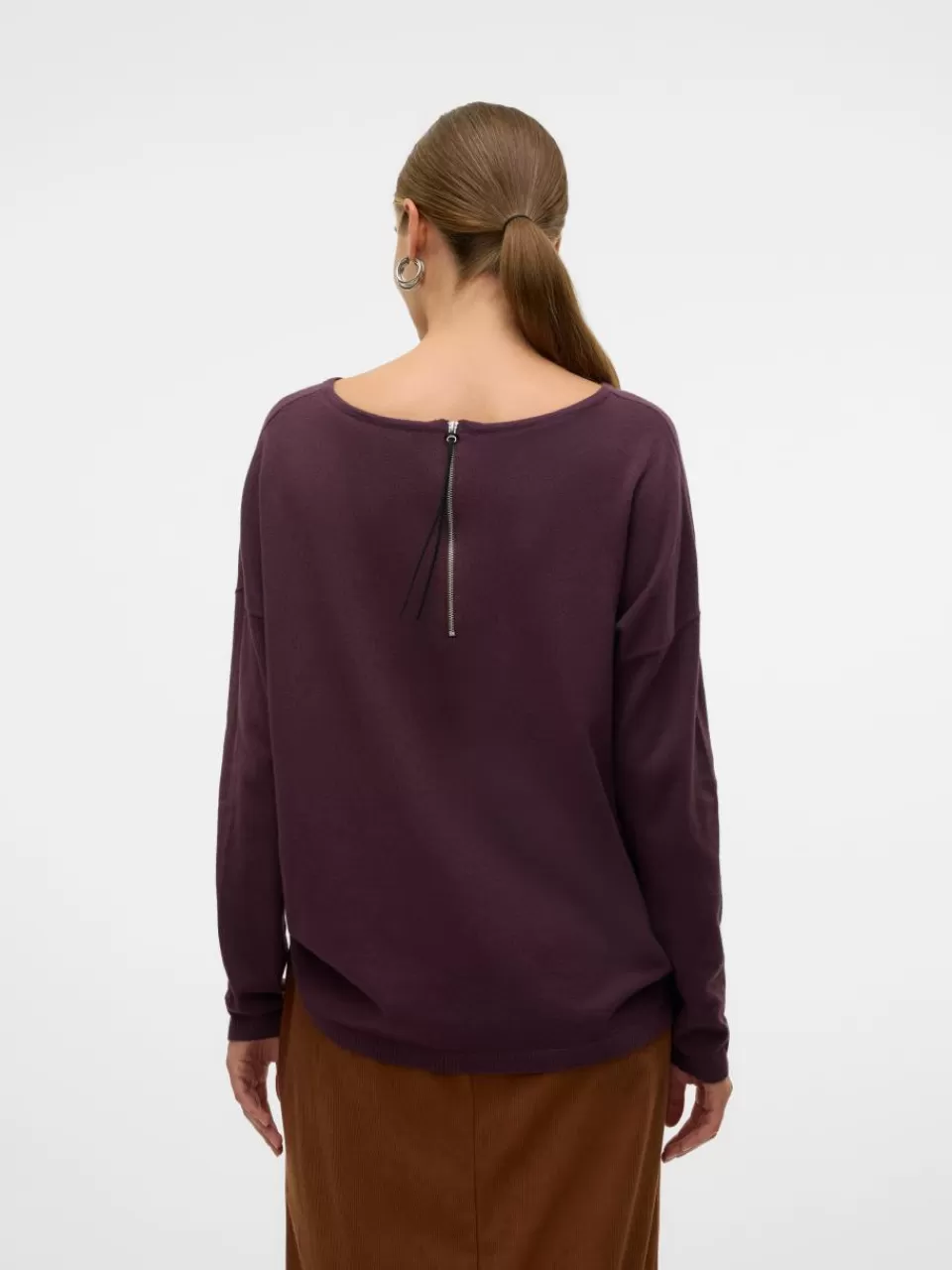 Shop VERO MODA VMBREEZE Genser Plum Perfect