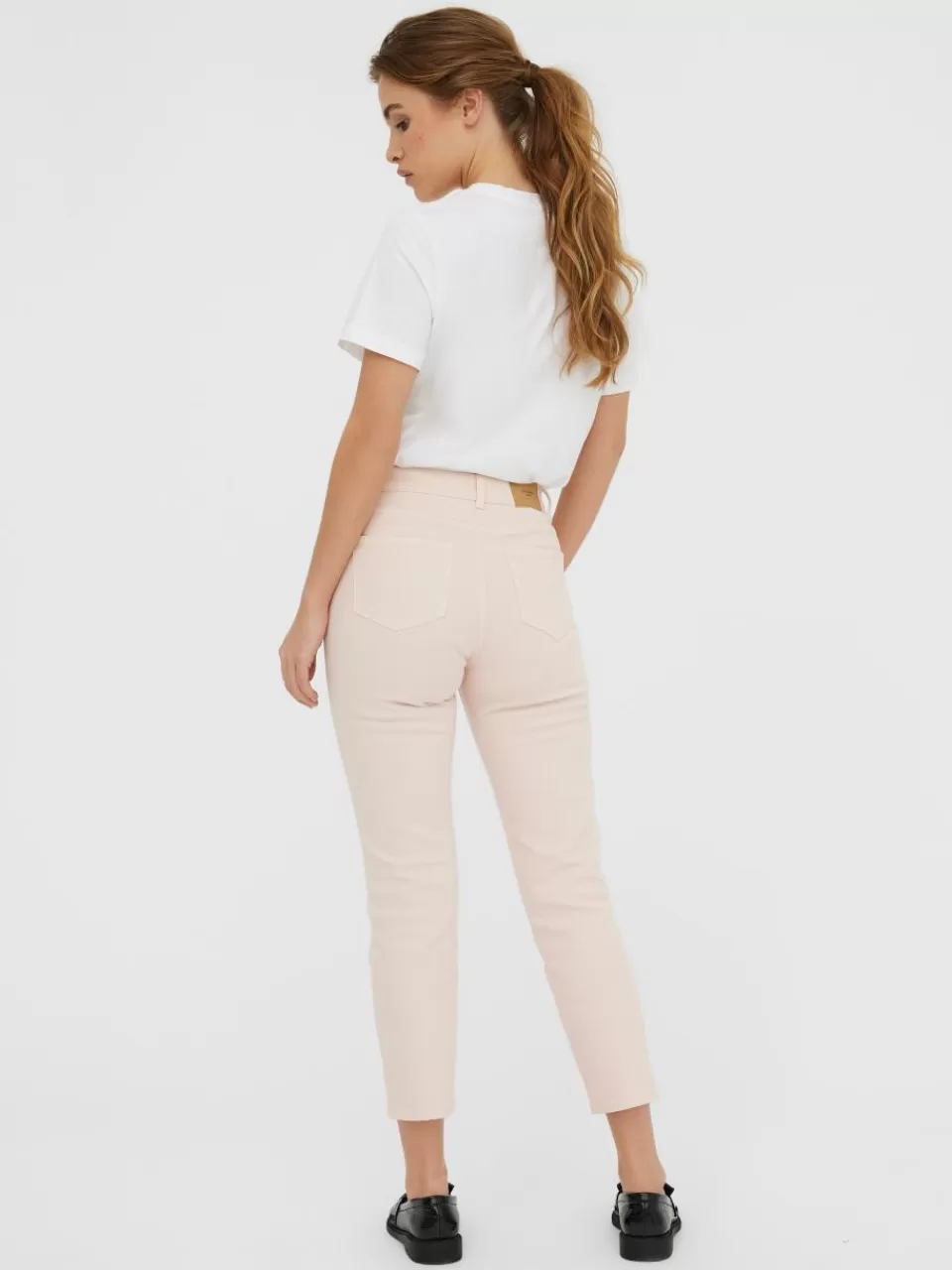 Best Sale VERO MODA VMBRENDA Høyt snitt Straight Fit Jeans Pink Tint