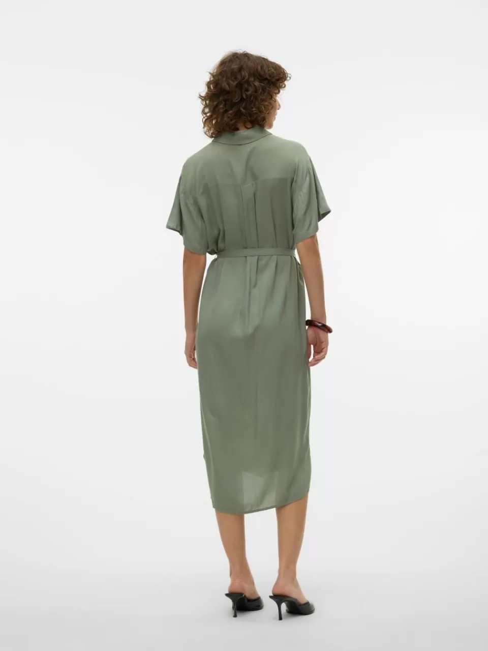 Hot VERO MODA VMBUMPY Lang kjole Hedge Green