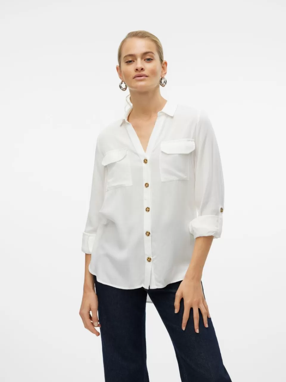 Sale VERO MODA VMBUMPY Skjorte Snow White