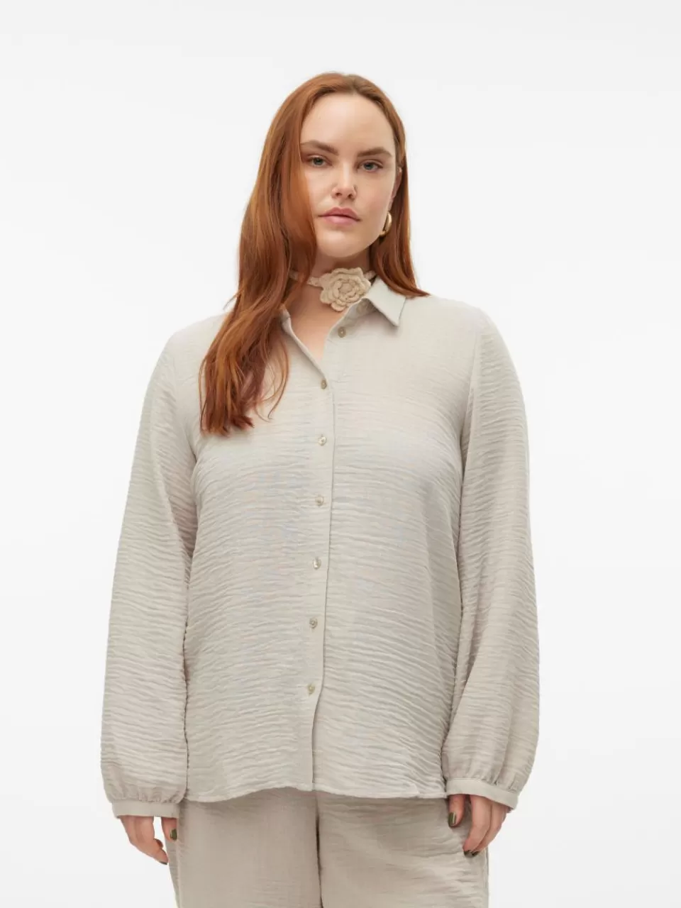 Clearance VERO MODA VMCCHRIS Skjorte Silver Lining