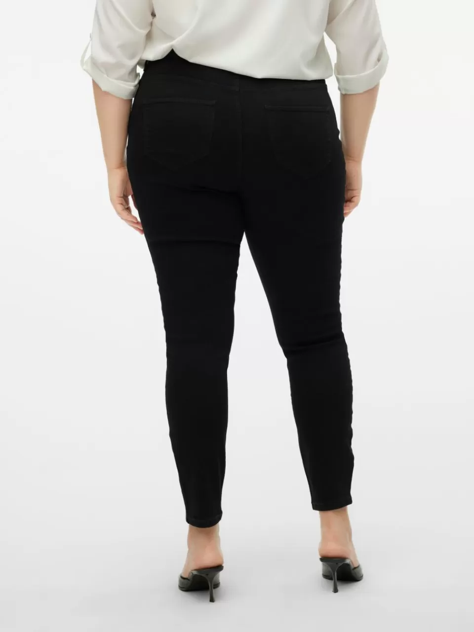 Store VERO MODA VMCELLY Middels høyt snitt Skinny Fit Jeans Black