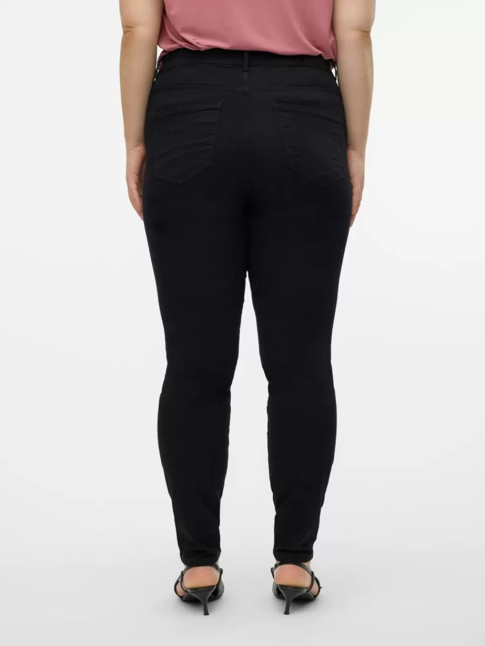 Cheap VERO MODA VMCFANYA Middels høyt snitt Skinny Fit Jeans Black