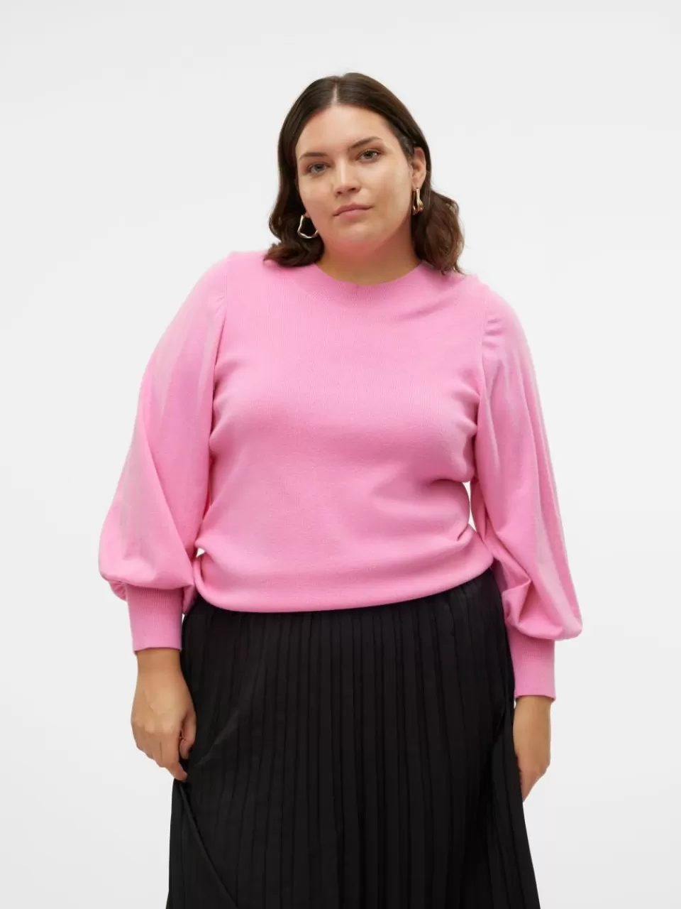 New VERO MODA VMCHOLLYKARISPUFF Genser Fuchsia Pink