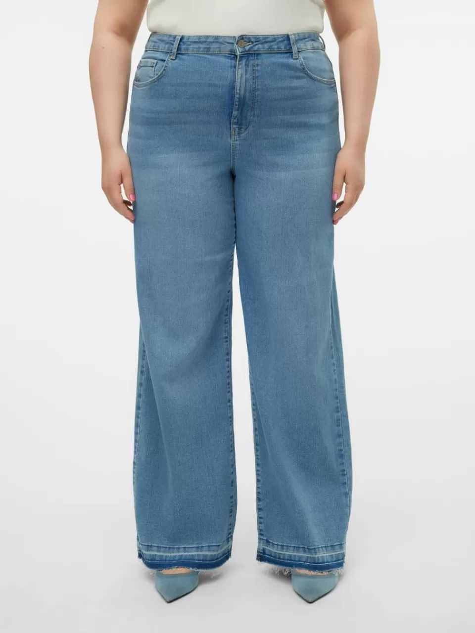 Flash Sale VERO MODA VMCKATHY Høyt snitt Loose fit Jeans Light Blue Denim