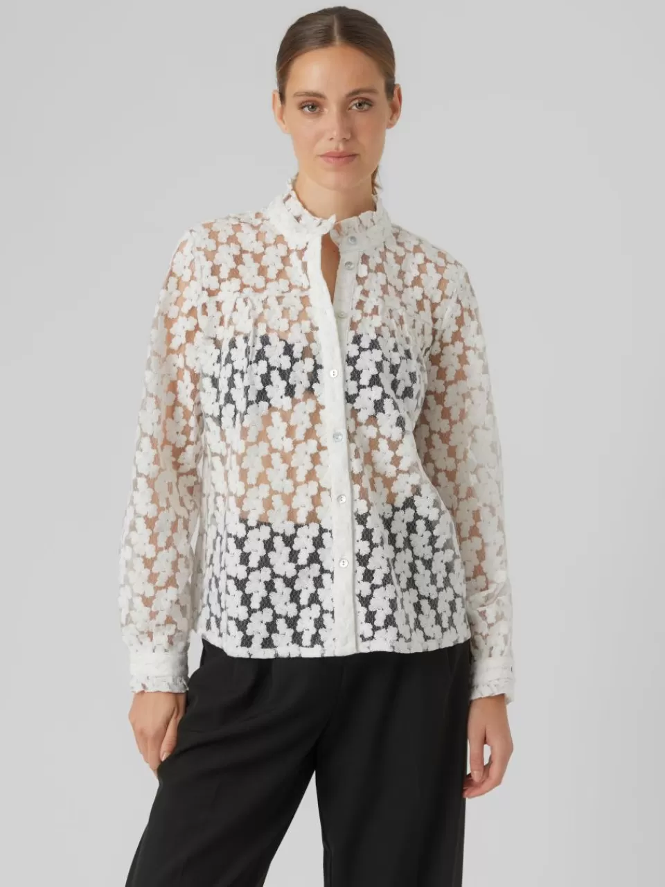 Discount VERO MODA VMCLEO Skjorte Cloud Dancer