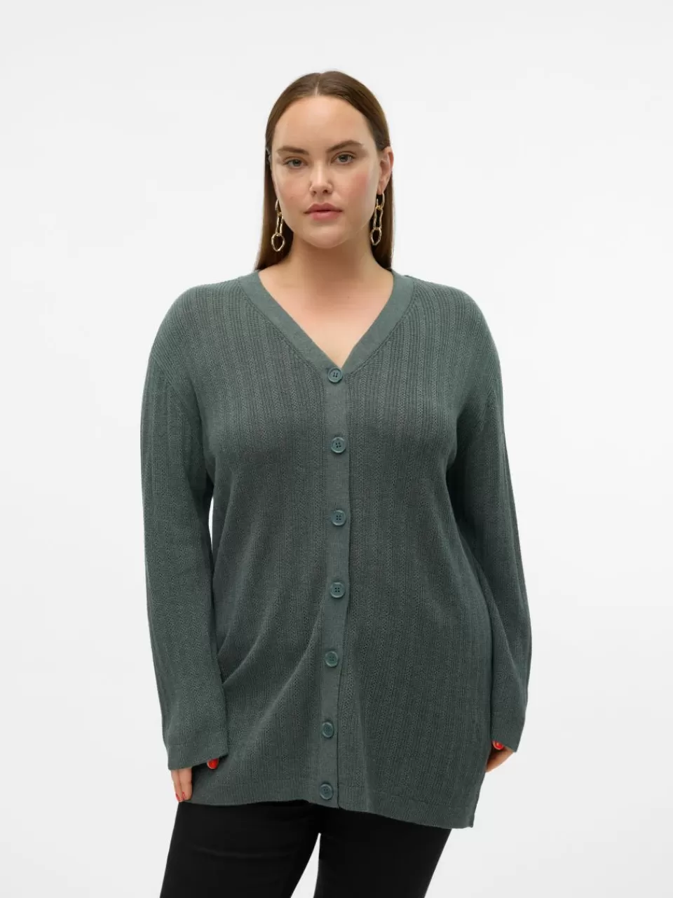 Shop VERO MODA VMCNEWLEXSUN Strikket cardigan Balsam Green