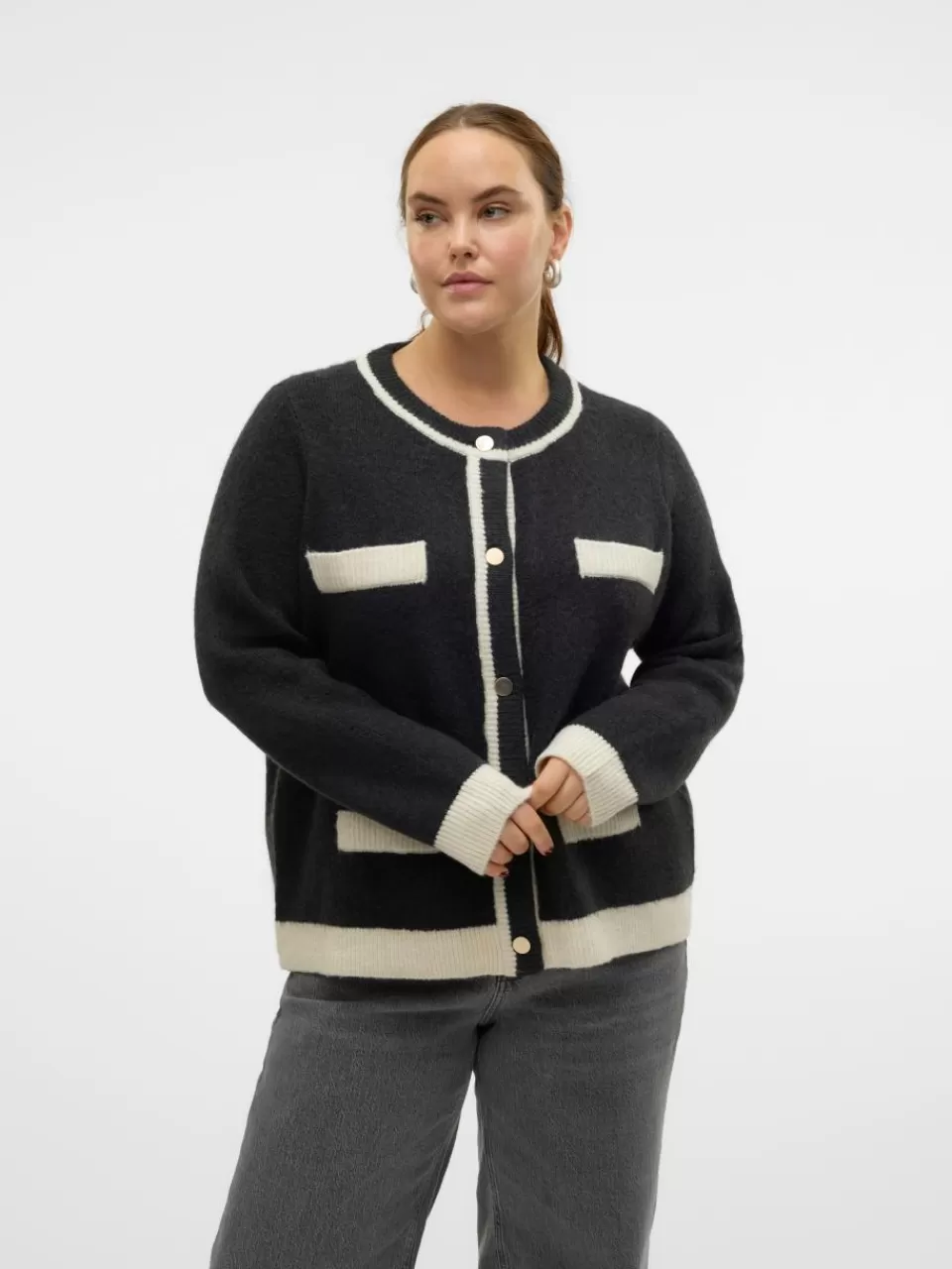 New VERO MODA VMCRANIA Strikket cardigan Black