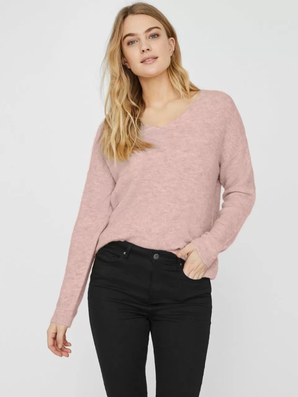 Cheap VERO MODA VMCREWLEFILE Genser Sepia Rose