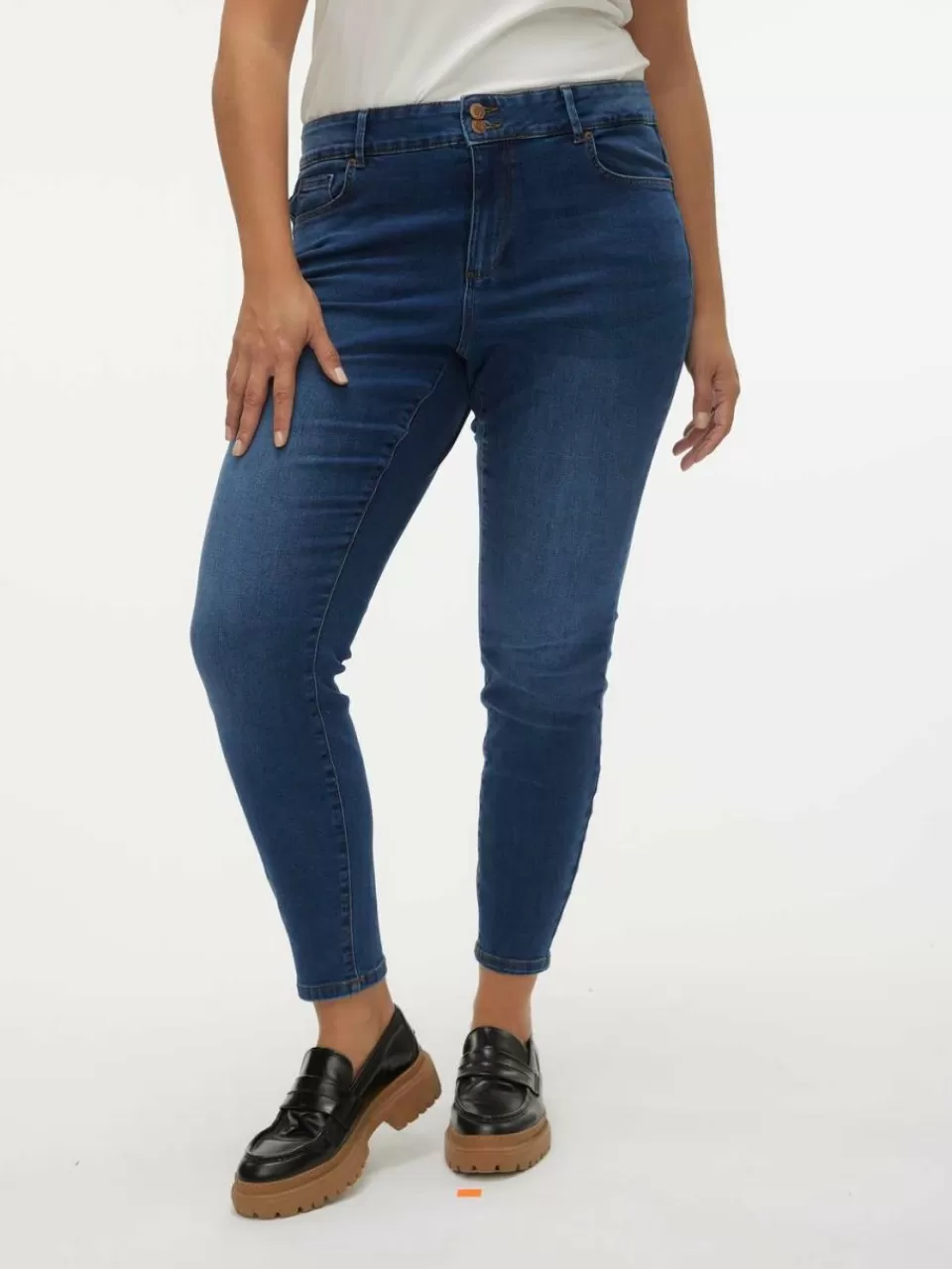 Store VERO MODA VMCSOPHIA Høyt snitt Slim Fit Jeans Dark Blue Denim