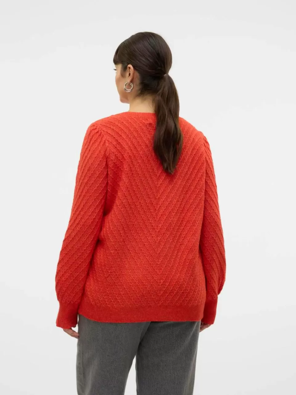 Flash Sale VERO MODA VMCSTINNA Genser Tomato