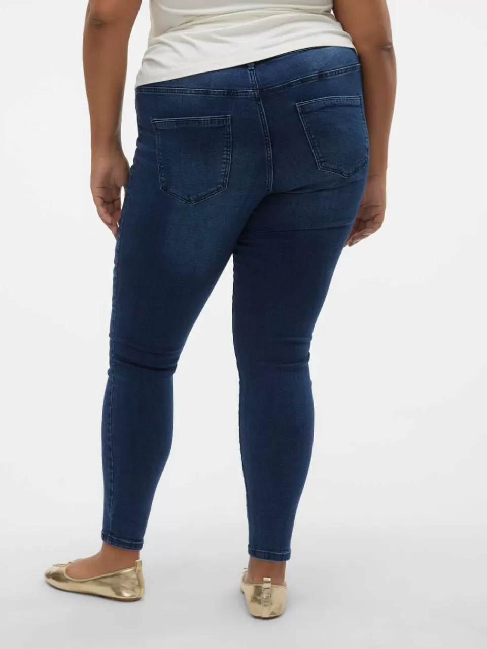 Sale VERO MODA VMCTANYA Høyt snitt Skinny Fit Jeans Dark Blue Denim