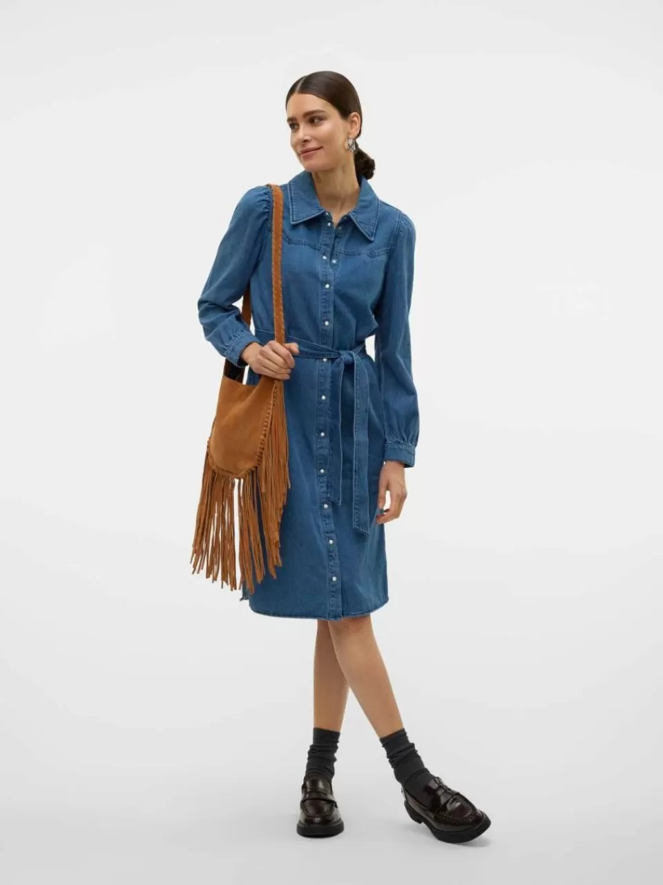 Cheap VERO MODA VMDALLAS Denimskjorte Dark Blue Denim